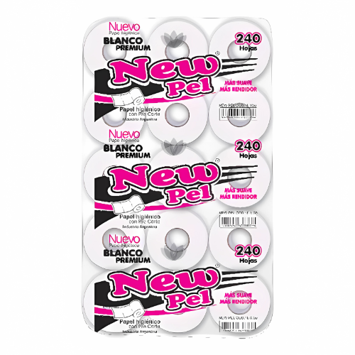 PAPEL HIGIÉNICO NEW PEL HS 240 HOJAS PREMIUM BLANCO X30 UN