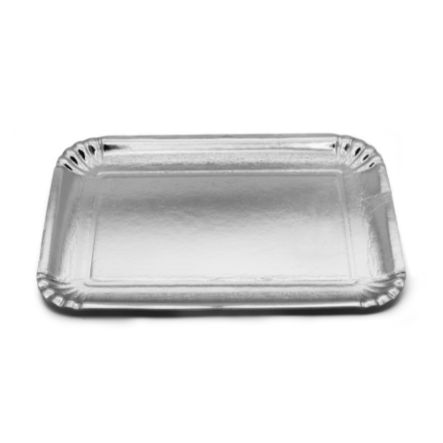 BANDEJA LAMINADA PLATA 30X40 PREMIUM REFORZADA X50 UN