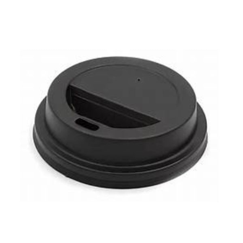 TAPA VASO POLIPAPEL 12OZ NEGRO X600 UN