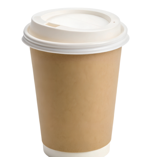 VASOS POLIPAPEL MADERA 8OZ CON TAPA BLANCA X1000 UN