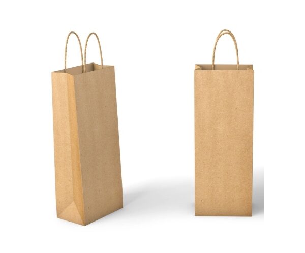 BOLSA ACUARIO KRAFT 14X08X40 (VINO SIMPLE) X200 UN