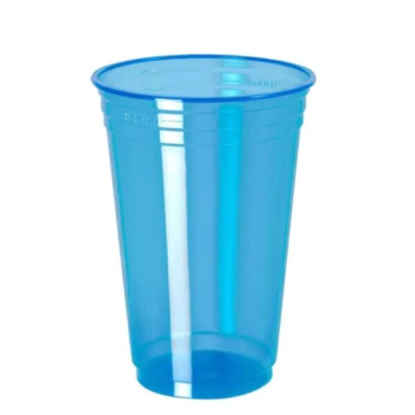 VASO DE NEON AZUL 300ML X500 UN