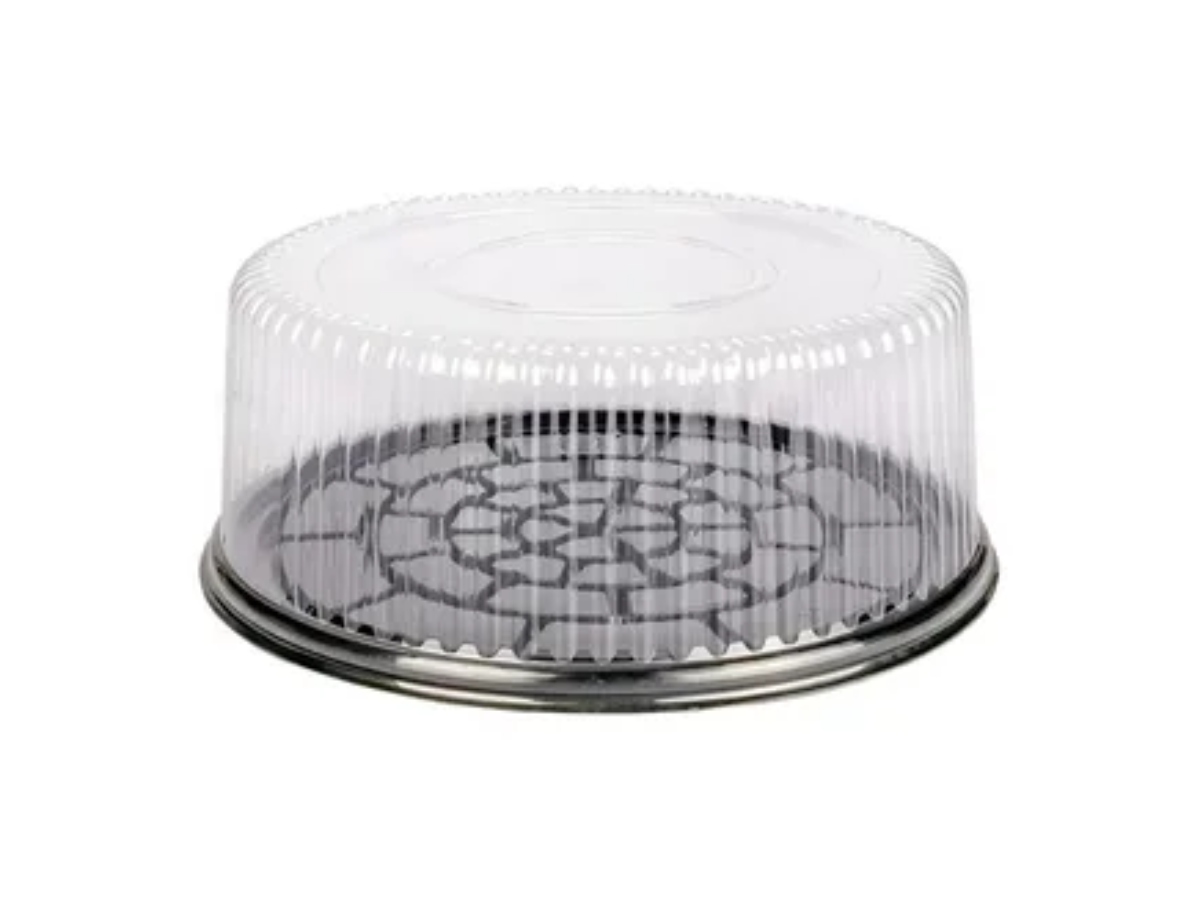 TORTERA TAPA CRISTAL 28 CM ALTA X10 U.