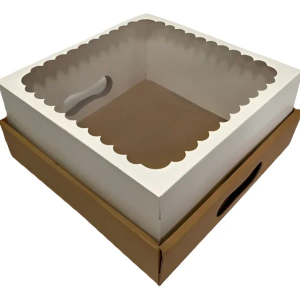 Caja Bandeja Desayuno Torta Con Visor Grande 42x33x12 X10 U.